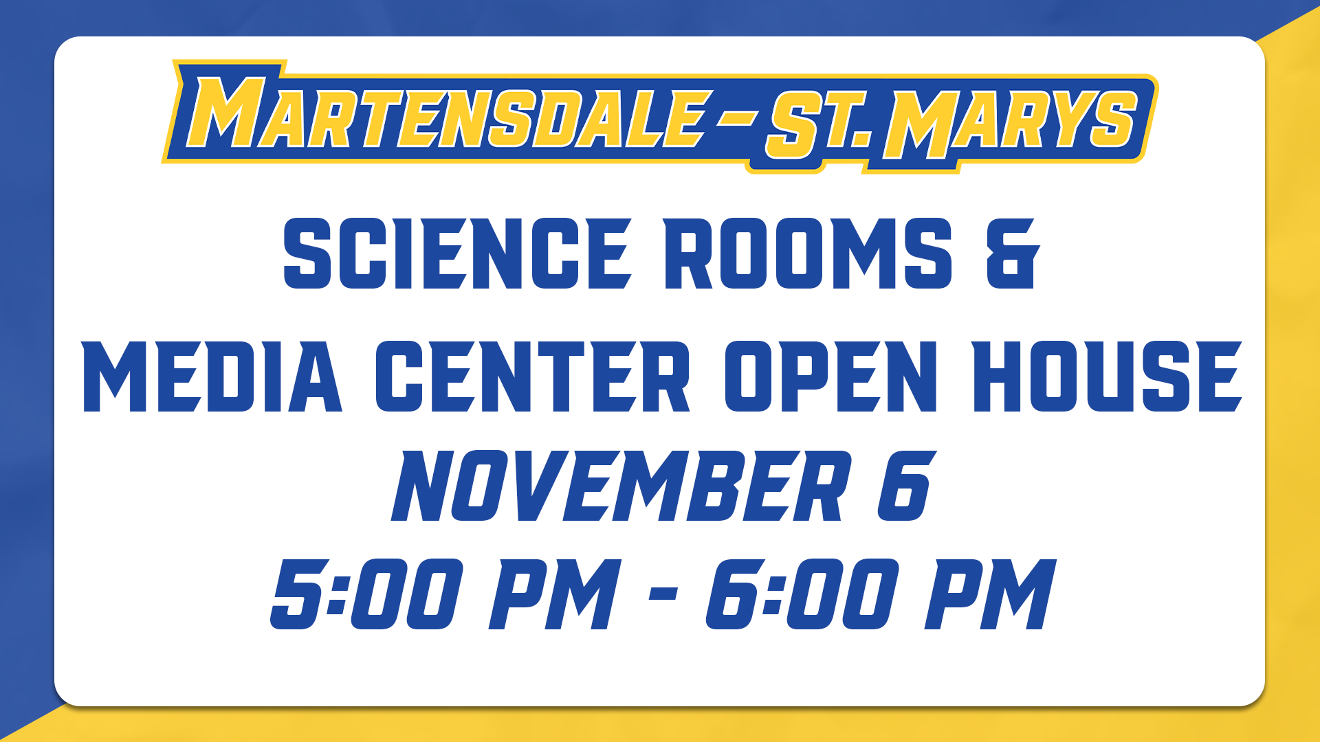 MSTM to Host Open House for Science Rooms and Media Center